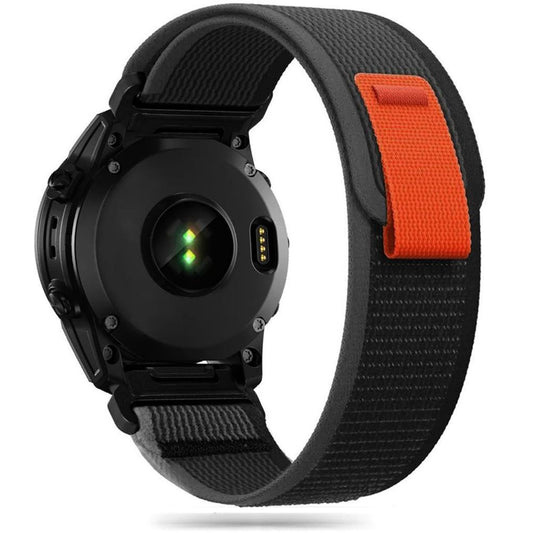 Tech-Protect Klockarmband i Nylon för Garmin Fenix 5/6/6 Pro/7 - Svart/Orange