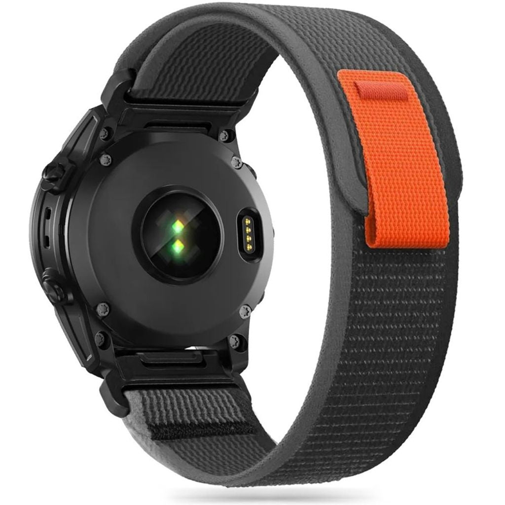 Tech-Protect Klockarmband i Nylon för Garmin Fenix 6X/7X etc. - Svart/Orange
