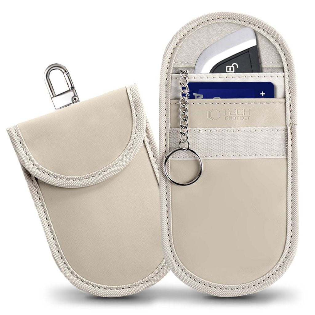 Tech-Protect Klr100 Rfid-blockerande bilnyckelfodral – Beige