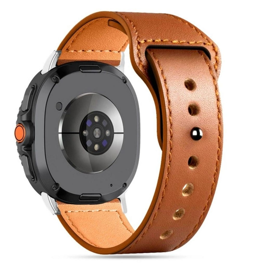 Tech-Protect Leatherfit Watch Strap for Samsung Galaxy Watch 8 / 8 Classic - Brown