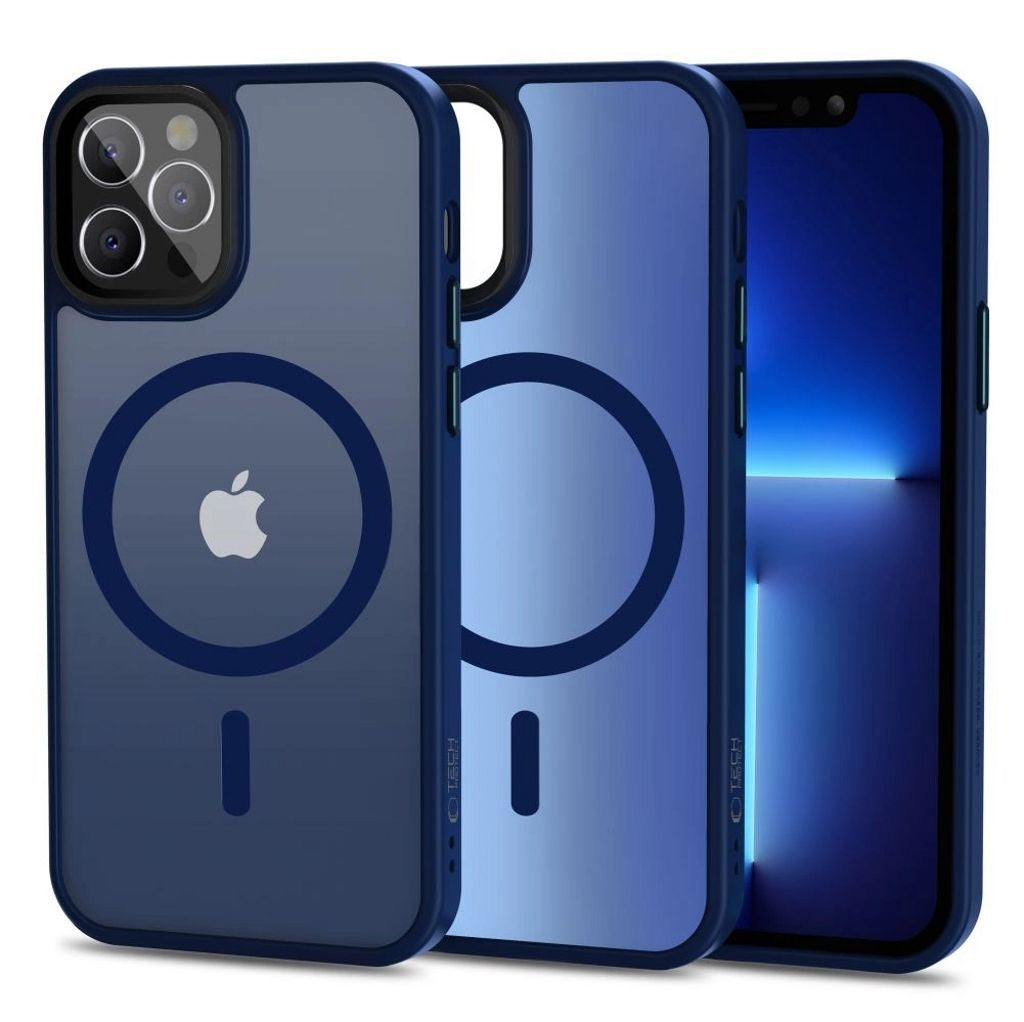 Tech-Protect MagMat MagSafe Case iPhone 12 / 12 Pro - Matte Navy Blue