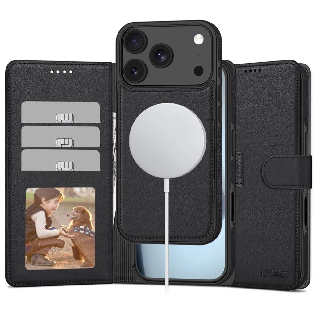 Tech-Protect MagSafe Wallet Case for iPhone 17 Pro - Matte Black