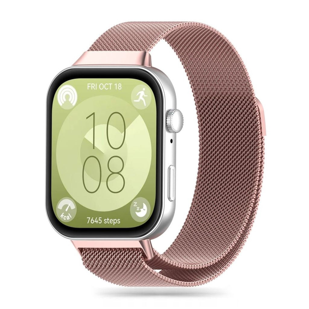 Tech-Protect Milaneseband Klockarmband För Huawei Watch Fit 3 - Rosa