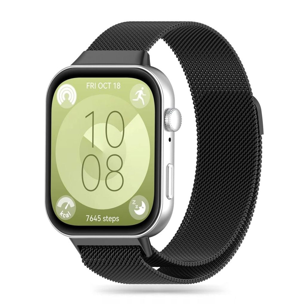 Tech-Protect Milaneseband Klockarmband För Huawei Watch Fit 3 - Svart