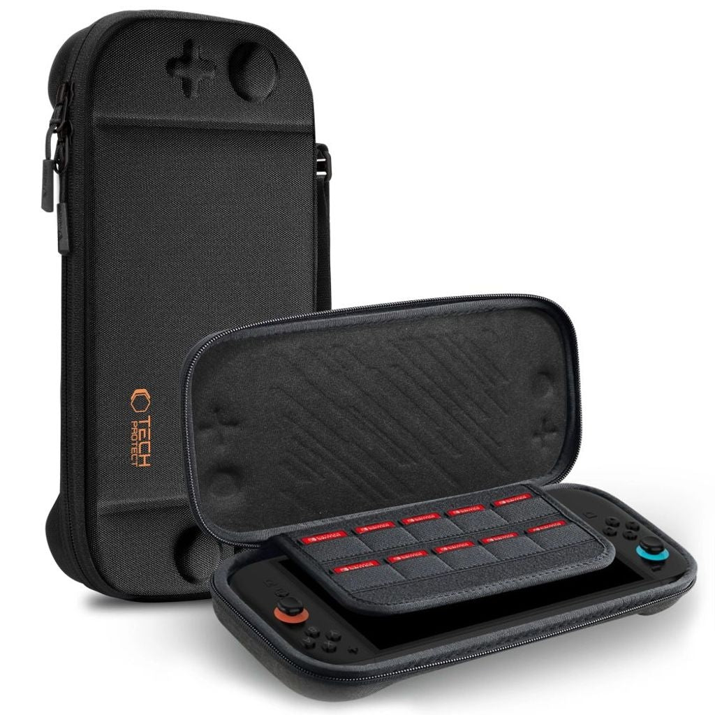 Tech-Protect Nintendo Switch 2 Slim-fodral – Svart