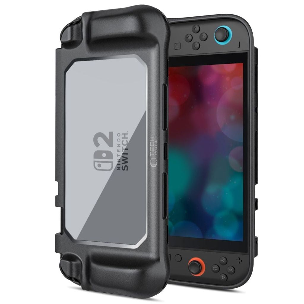 Tech-Protect Nintendo Switch 2-skal Magmat – svart och transparent