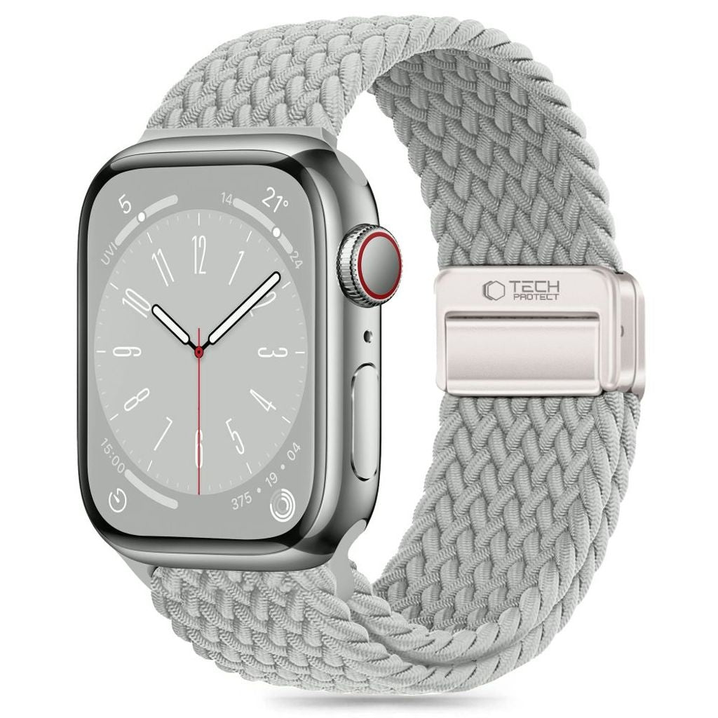 Tech-Protect Nylon Klockarmband För Apple Watch 44/45/46/49 Mm - Grå