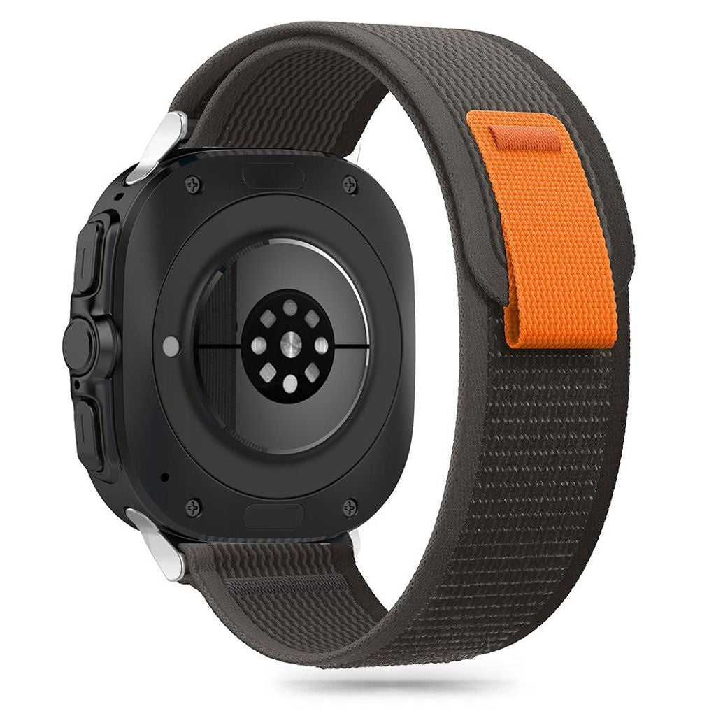 Tech-Protect Nylon Klockarmband Samsung Galaxy Watch Ultra 47mm - Svart/Orange