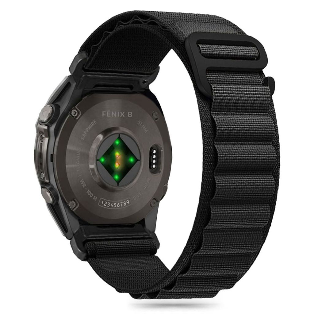 Tech-Protect Nylon Pro Klockarmband För Garmin Fenix 5/6/6 Pro/7/8 - Svart