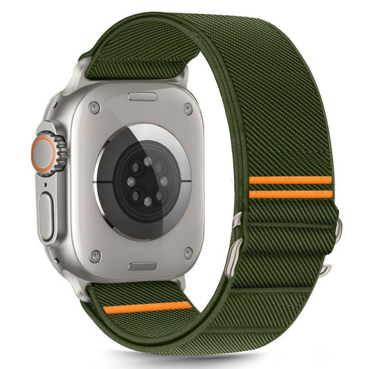 Tech-Protect Nylon Slip Klockarmband För Apple Watch 44/45/46/49 Mm - Grön