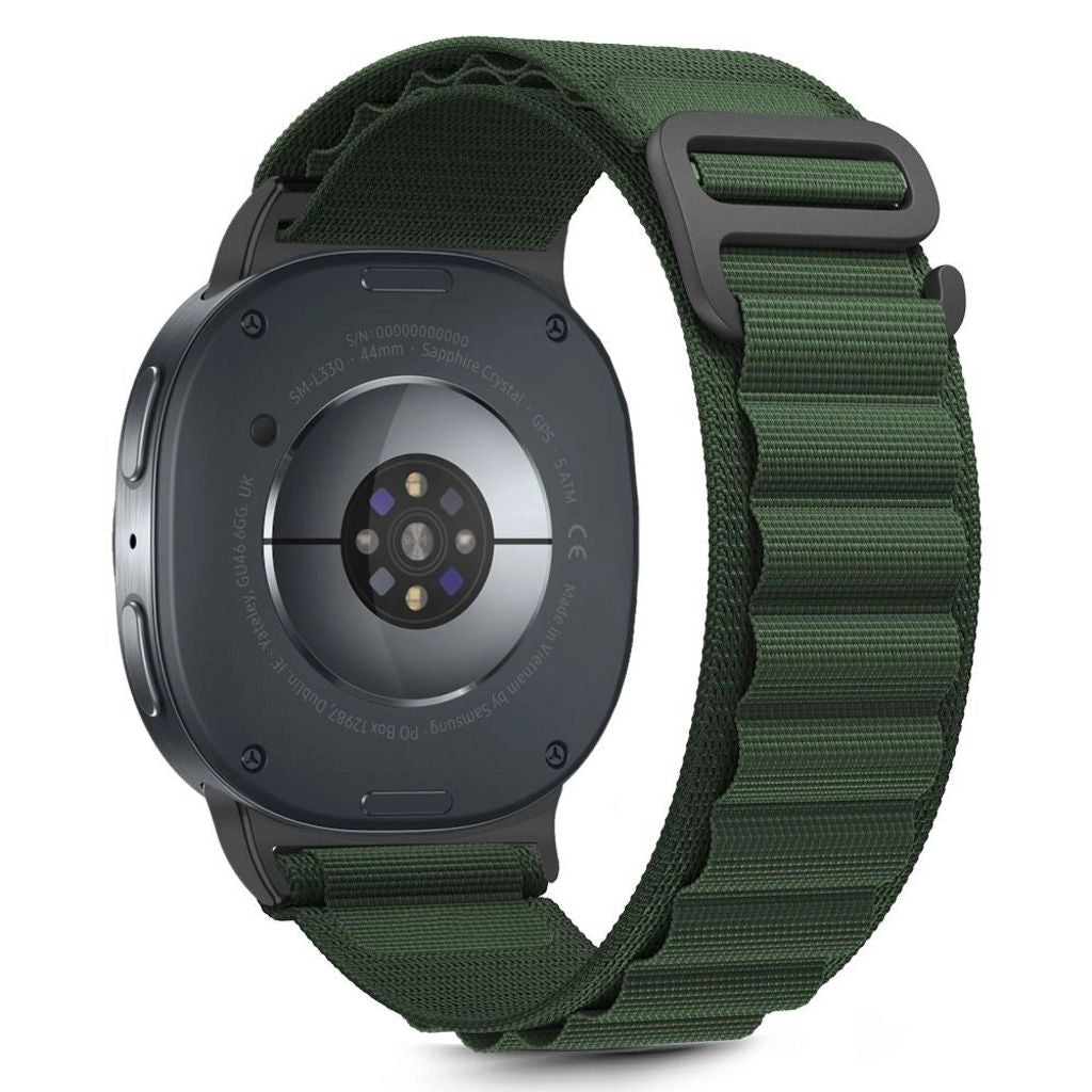 Tech-Protect Nylon Stripe Strap for Samsung Galaxy Watch 8 / 8 Classic - Green