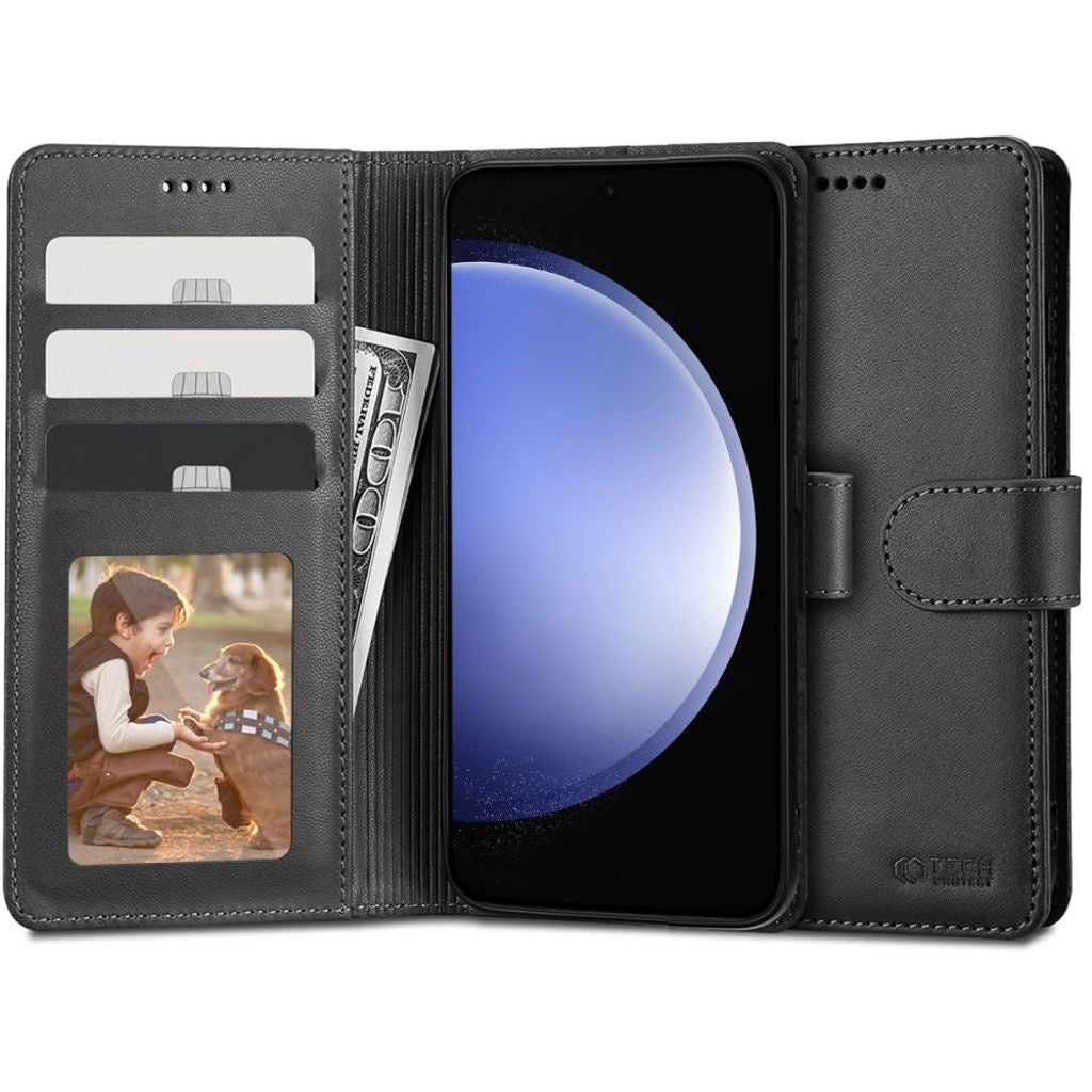 Tech-Protect Plånboksfodral för Samsung Galaxy S23 Fe - Svart