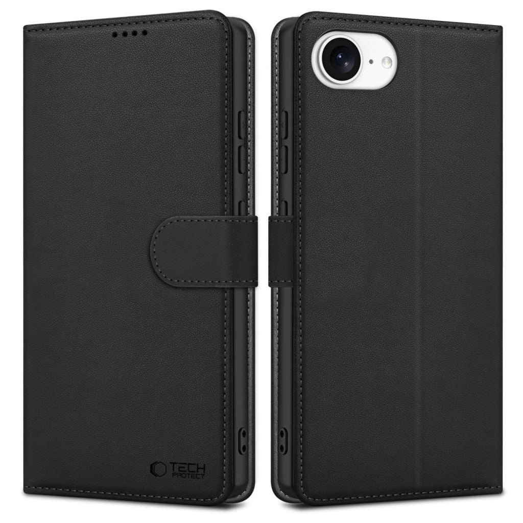Tech-Protect Plånboksfodral för iPhone 16E - Mattsvart
