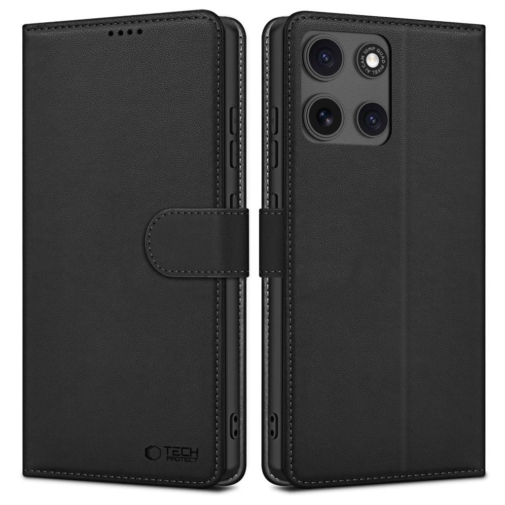 Tech-Protect Plånboksfodral till Motorola Moto G15 / G15 Power - Svart