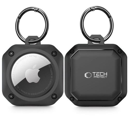 Tech-Protect Rough Pro-skal till Apple Airtag med ring – svart