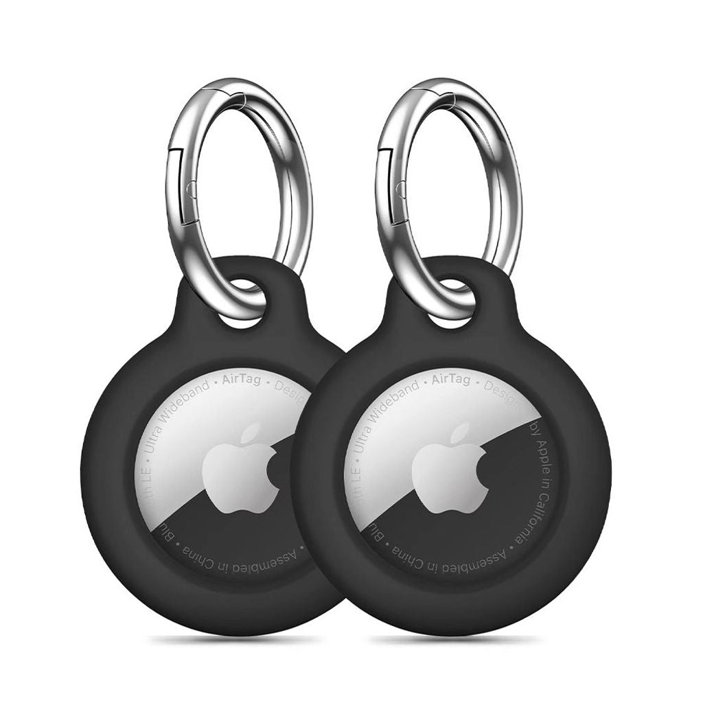 Tech-Protect Rough-skal för Apple Airtag, 2-pack – svart