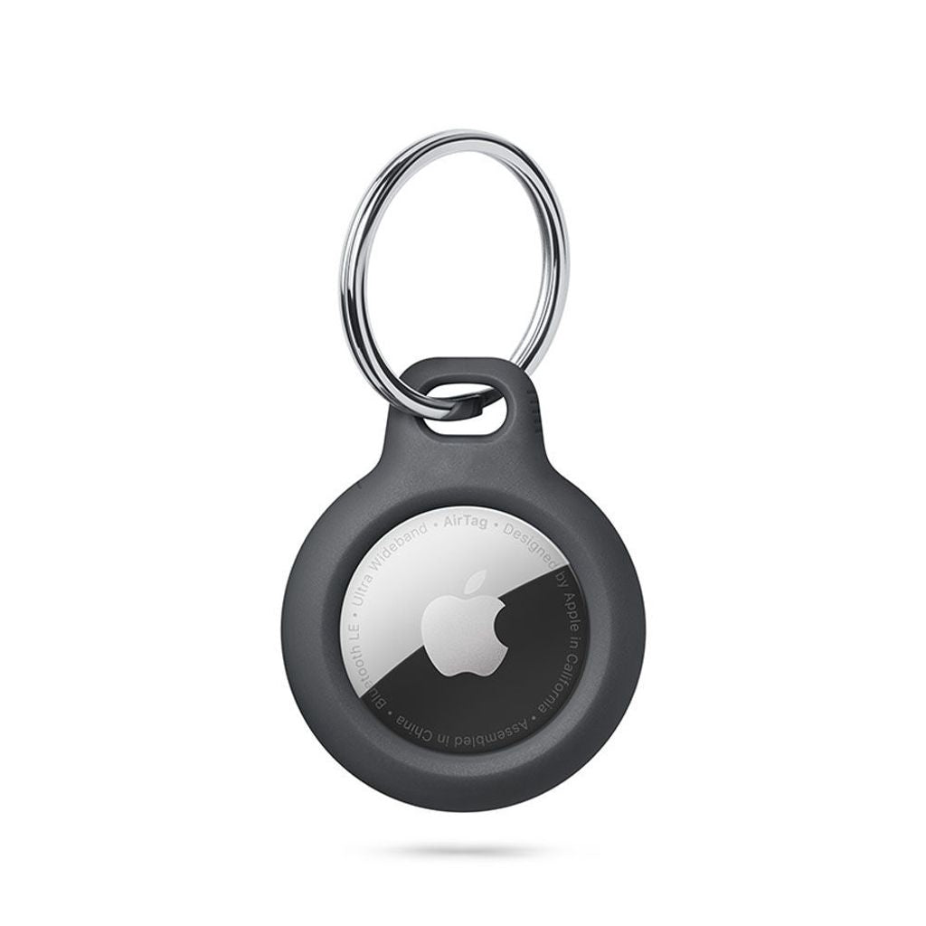 Tech-Protect Rough-skal till Apple Airtag med ring - svart