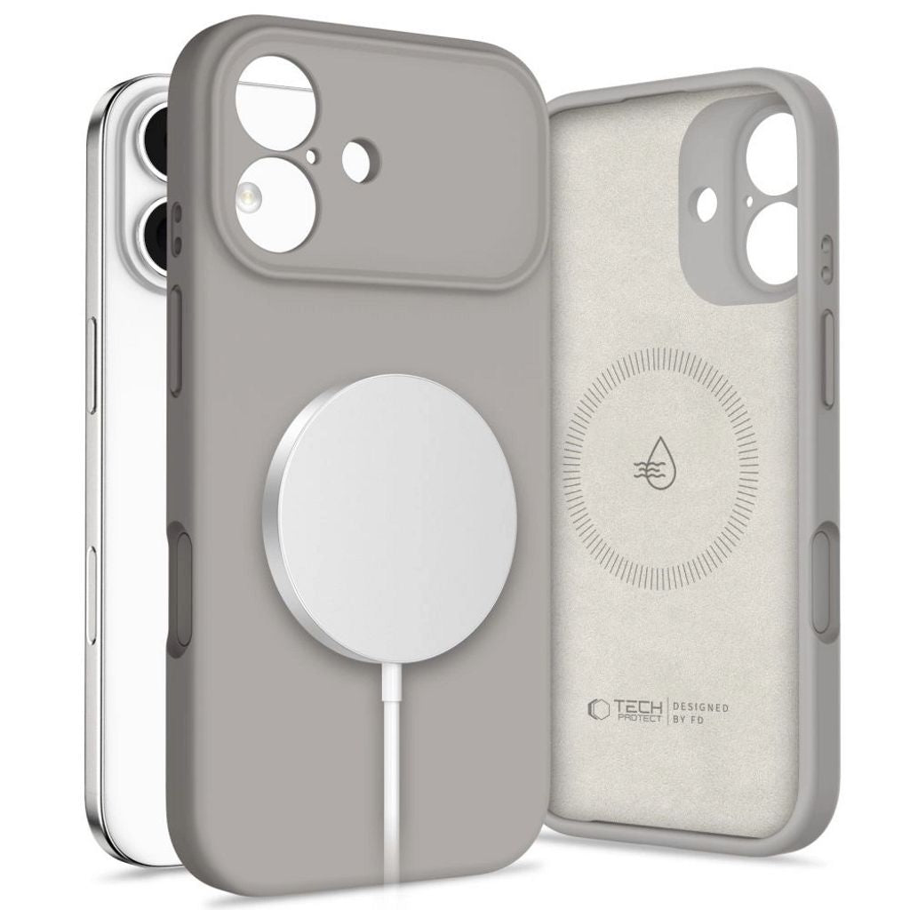 Tech-Protect Silicone MagSafe Case for iPhone 17 - Gray