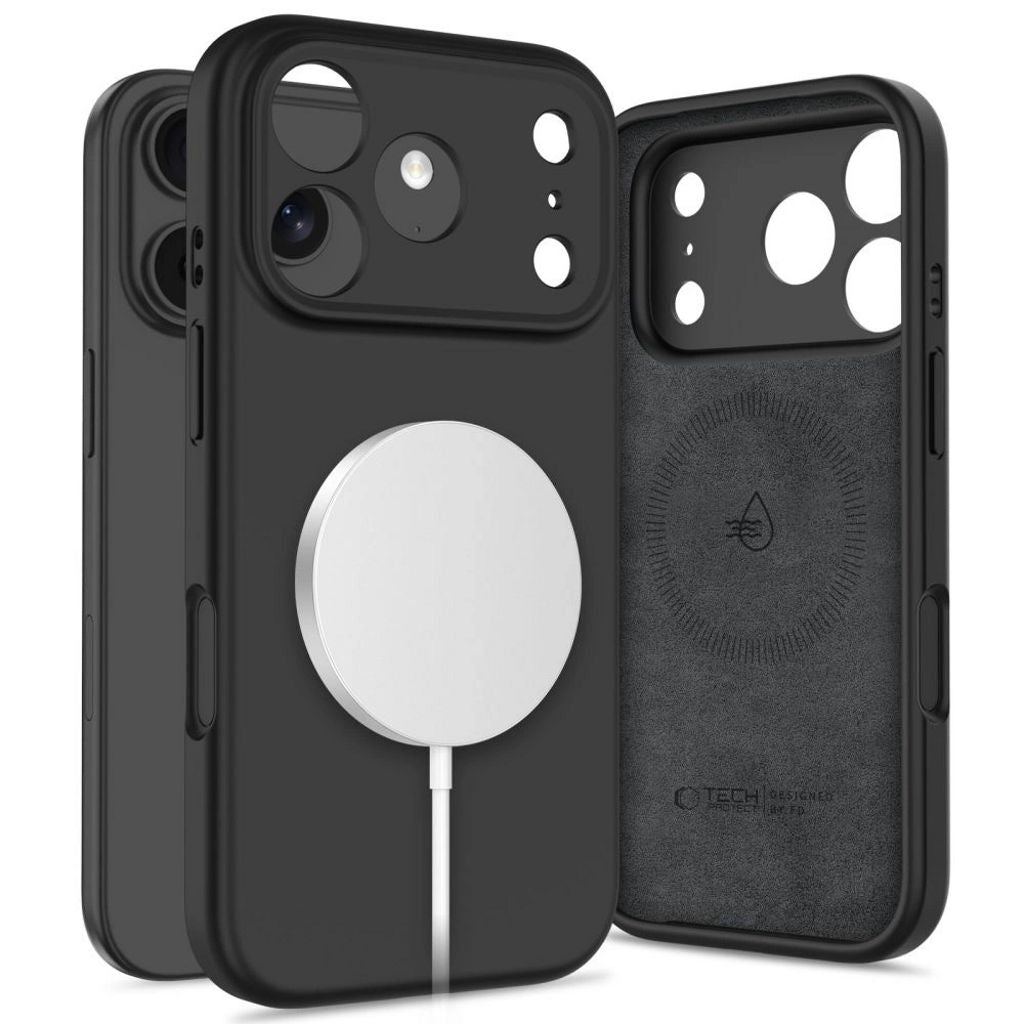 Tech-Protect Silicone MagSafe Case for iPhone 17 Pro - Black