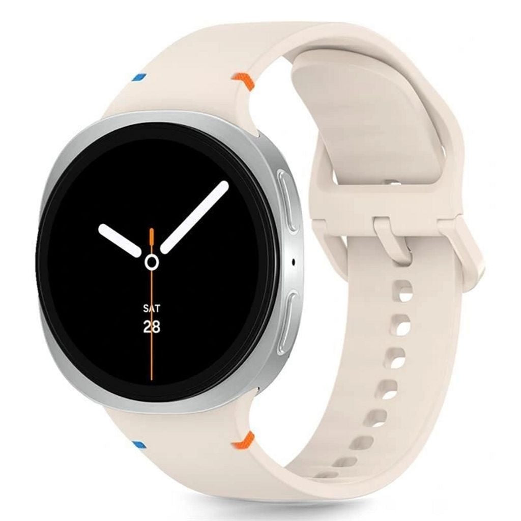Tech-Protect Silicone Watch Strap for Samsung Galaxy Watch 8/8 Classic - Beige