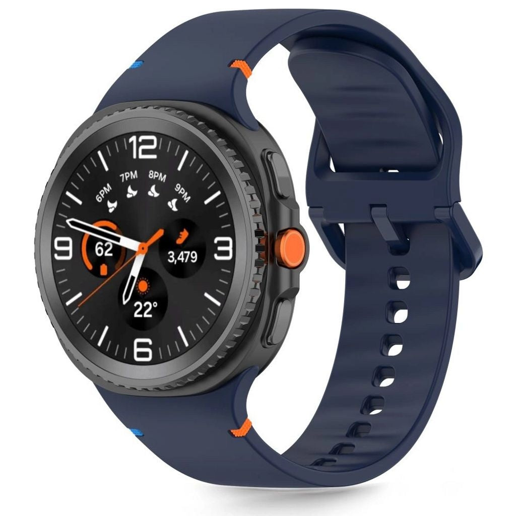 Tech-Protect Silicone Watch Strap for Samsung Galaxy Watch 8/8 Classic - Navy Blue