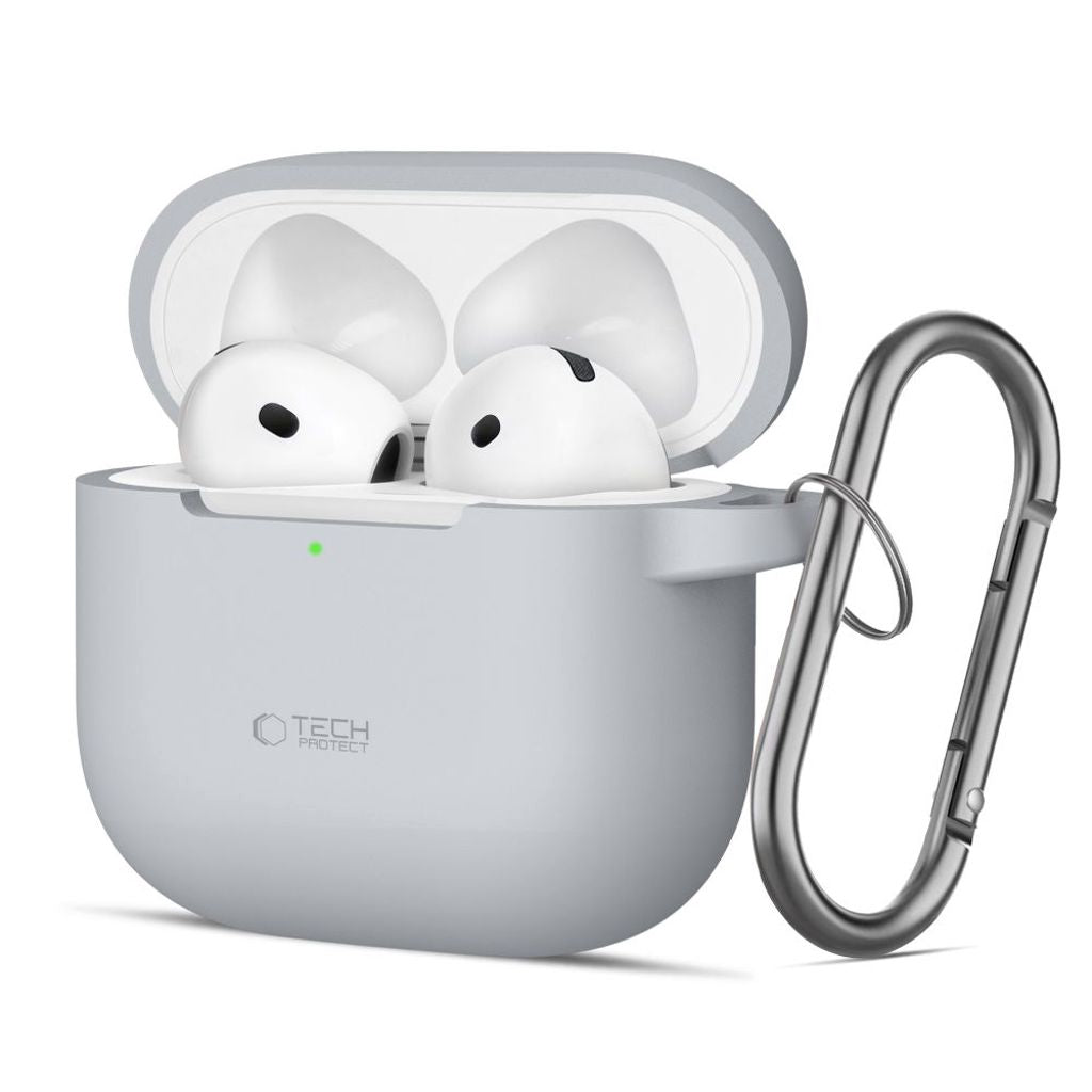 Tech-Protect Silikon Krokfodral För Airpods 4 - Grå