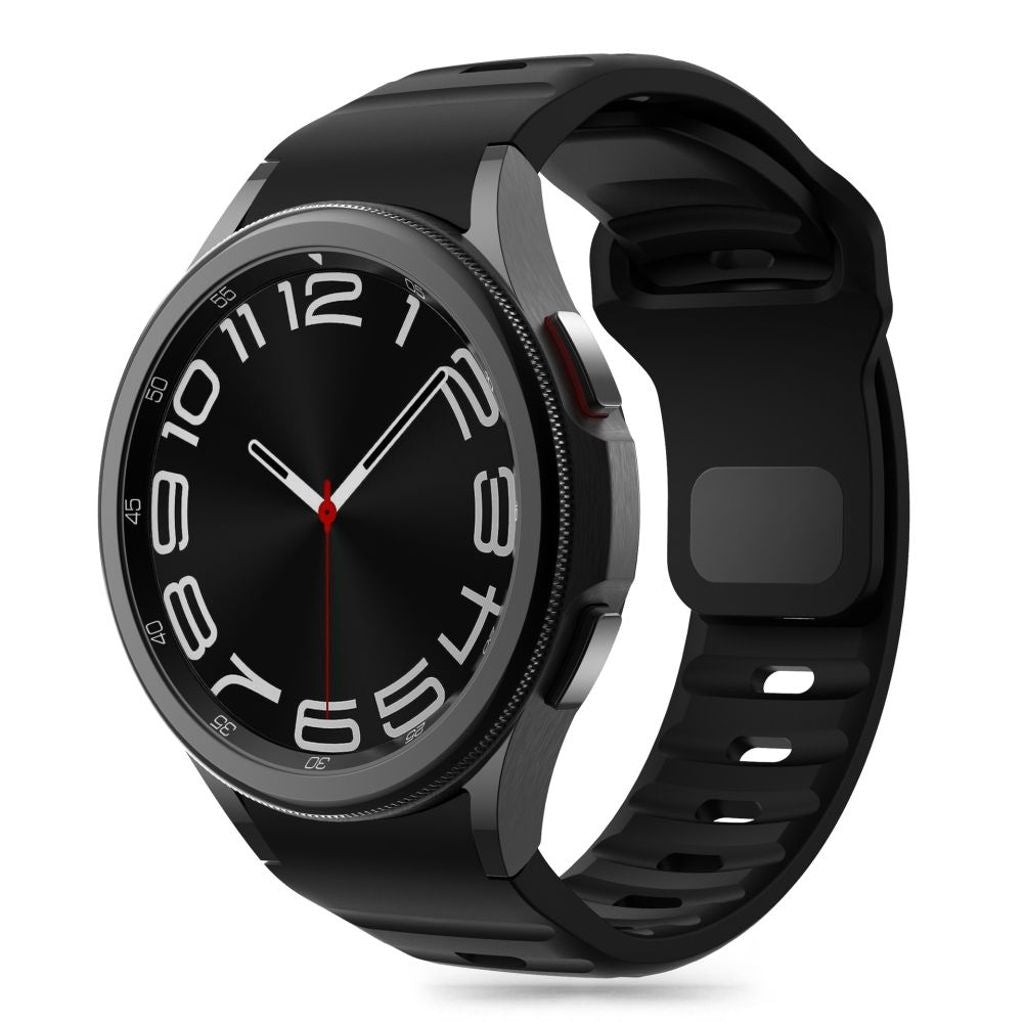 Tech-Protect Silikonlinje Klockarmband Galaxy Watch 4/5/5 Pro/6/7/Fe - Svart