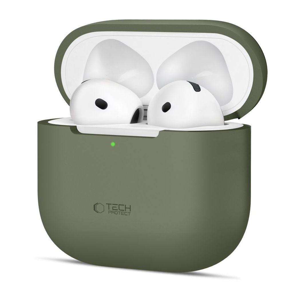 Tech-Protect Silikonskal För Airpods 4 - Olivgrön