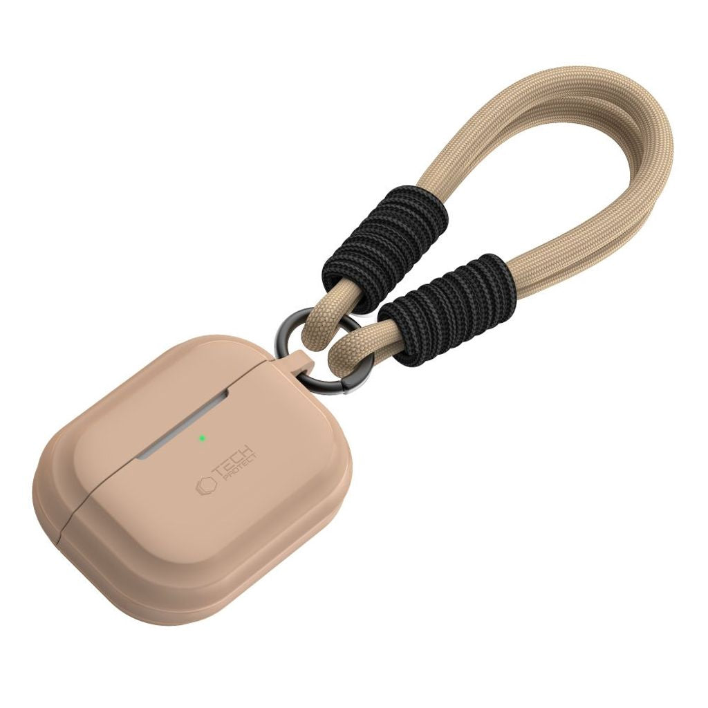 Tech-Protect Silikonskal i Rep för Airpods Pro 1/2 - Ljusbrun