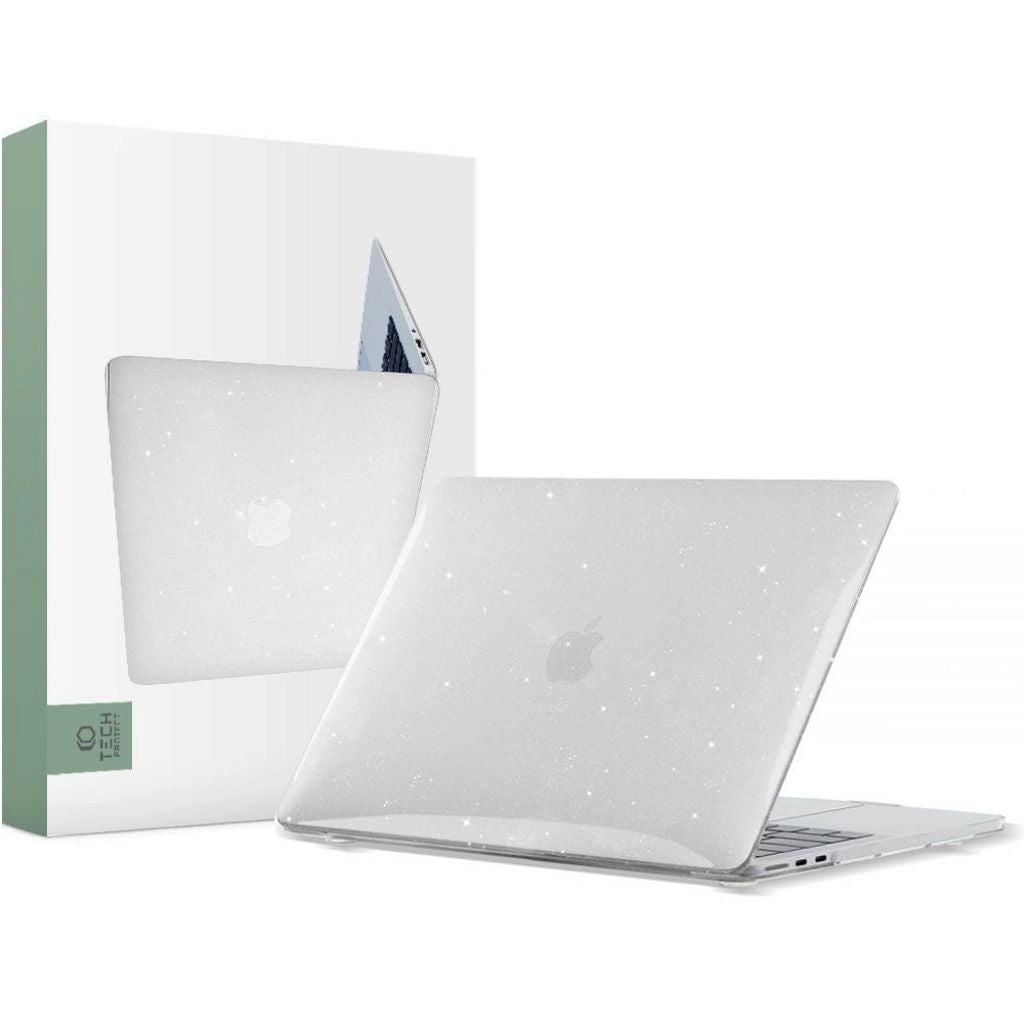 Tech-Protect SmartShell Case MacBook Air 13" M2 / M3 / 2022-2024 - Transparent Glitter