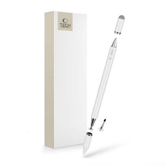 Tech-Protect Usp200 Stylus Pen Passiv Med 3 Spetsar – Vit