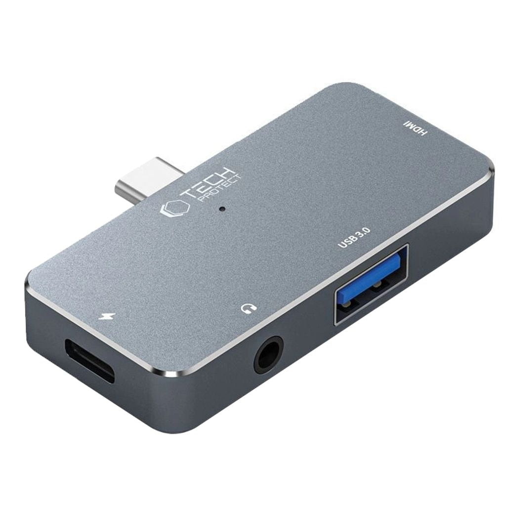 Tech-Protect V6 USB-C Hub to USB-A USB-C PD100W / HDMI / AUX 3.5mm