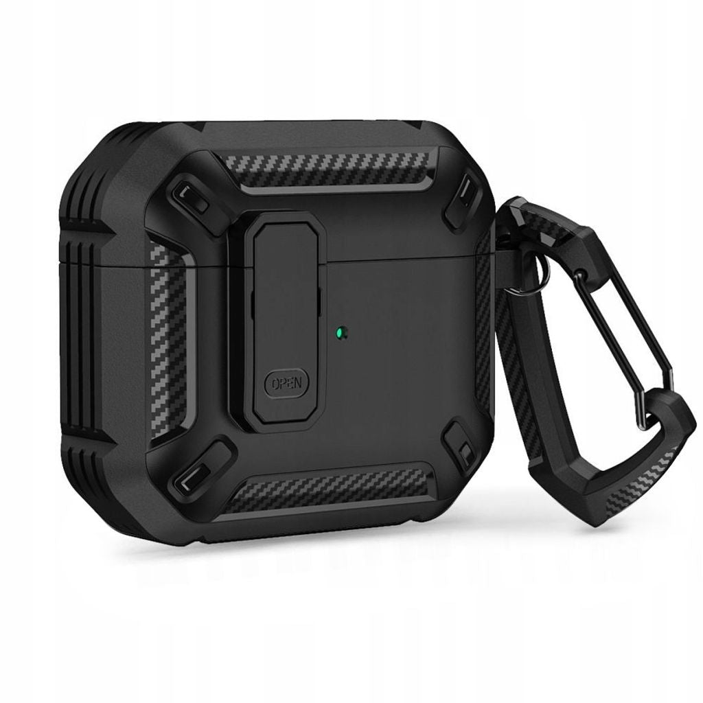 Tech-Protect X-Carbo-skal för Airpods Pro 1/2 - Svart