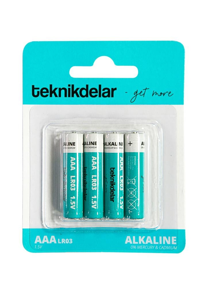 Technical parts AAA Battery Alkaline 1.5V, 4-pack