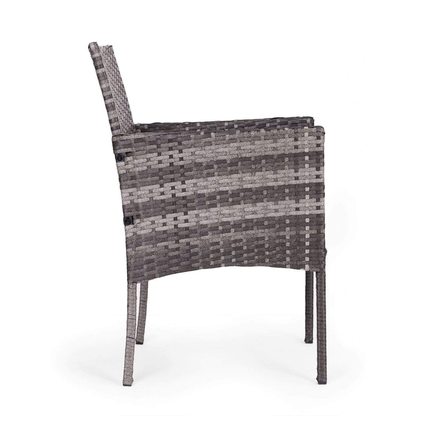 Technorattan Garden Furniture Set, 2 Chairs & Table, Grey