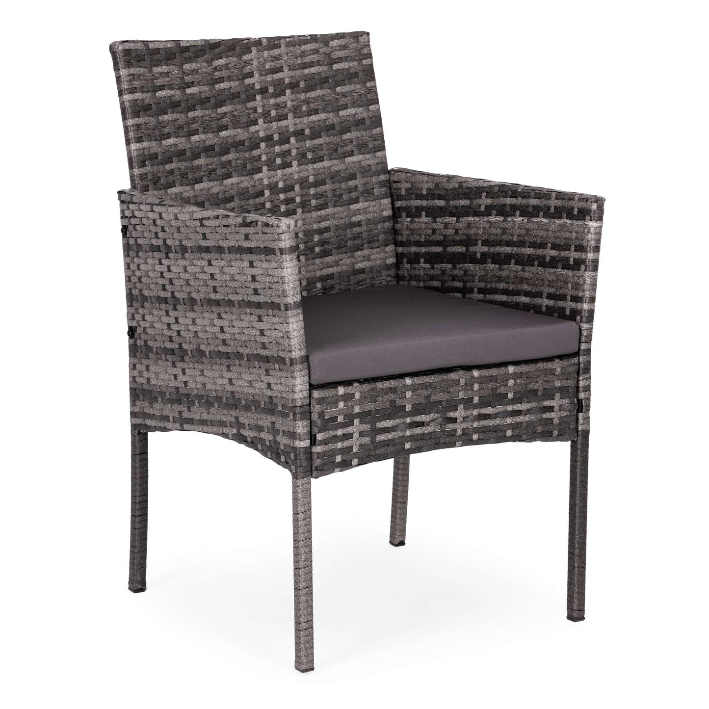 Technorattan Garden Furniture Set, 2 Chairs & Table, Grey