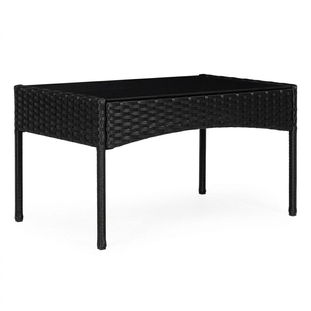 Technorattan Garden Furniture Set for 4 with Glass Table