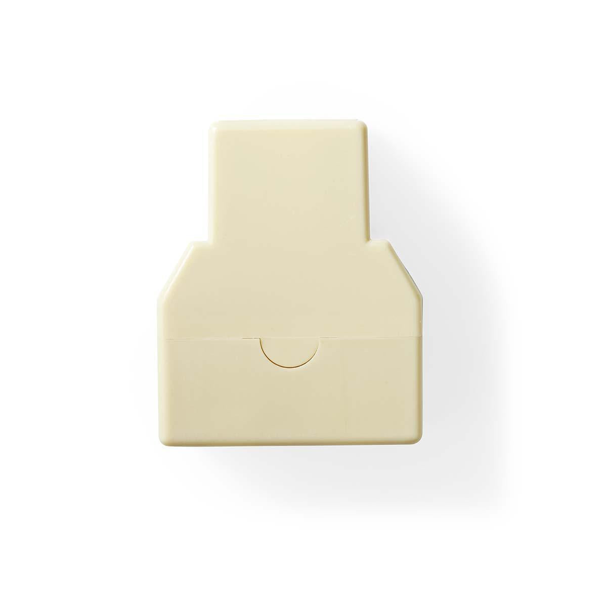 Telecom Wall Box | Connector type: RJ11 | RJ11 Female | 2x RJ11 (4/6) Female | Splitters | ABS | Ivory