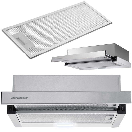 Telescopic Range Hood 50 cm Stainless Steel BT-233