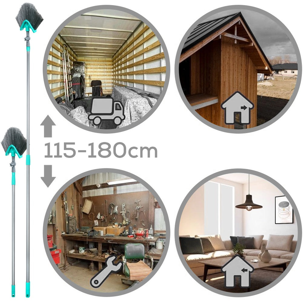 Telescopic broom for dust and cobwebs, triangular, 115-180 cm