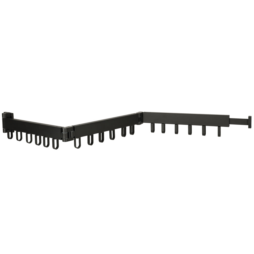Telescopic extension wall hanger 114cm black