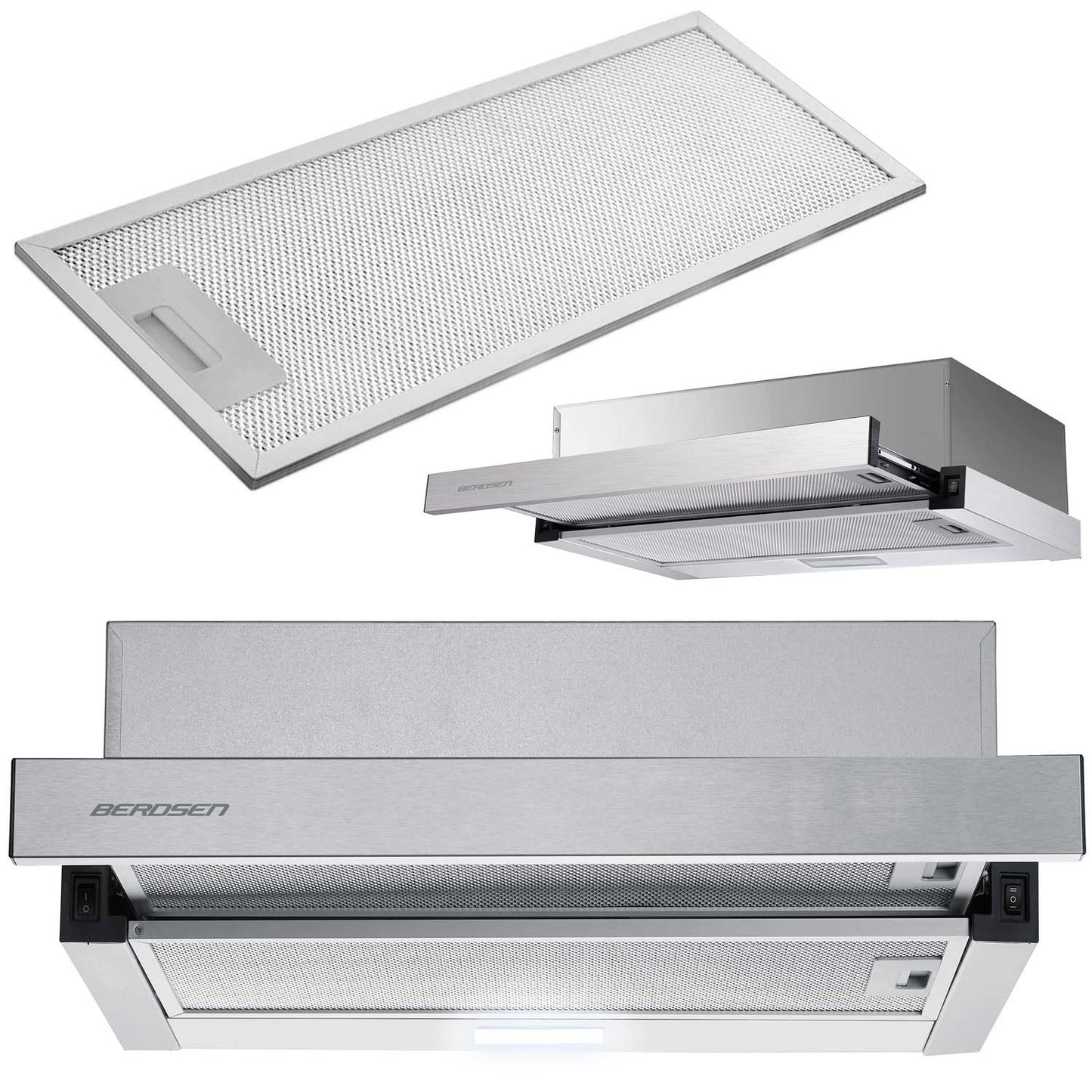 Telescopic kitchen hood Berdsen BT-229 INOX