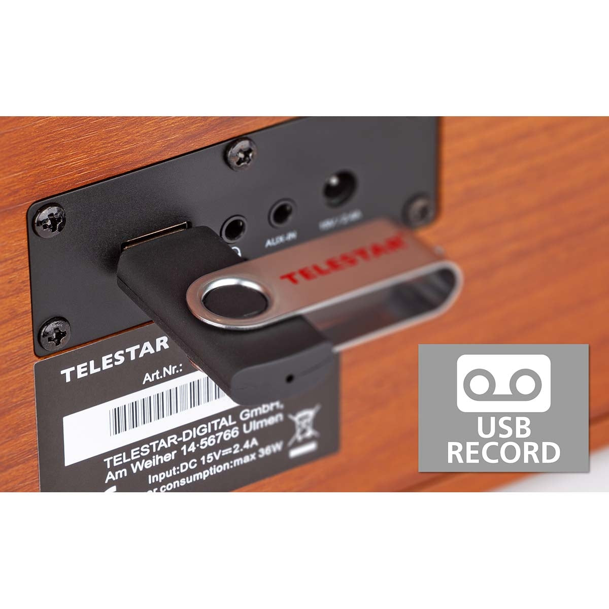 Telestar DIRA S 24 CD DAB+ / FM Stereo Radio with CD Player Wood