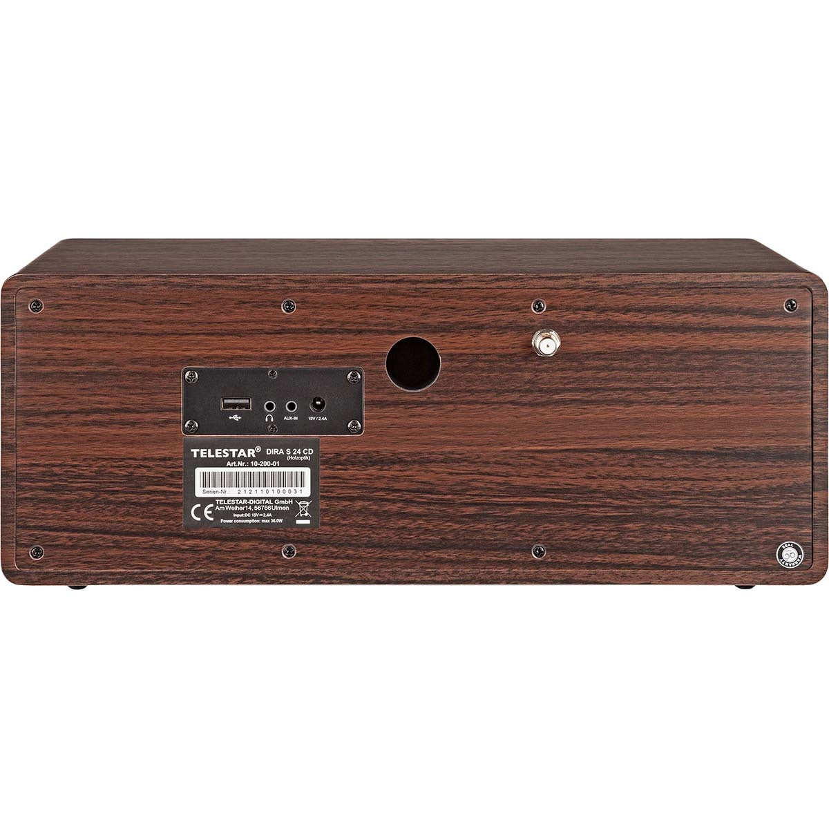 Telestar DIRA S 24 CD DAB+ / FM Stereo Radio with CD Player Wood