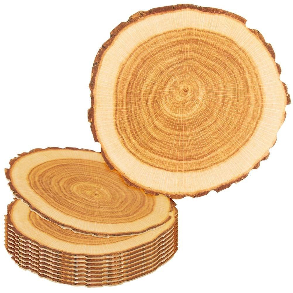 Ten coasters in wooden design - protect the table stylishly