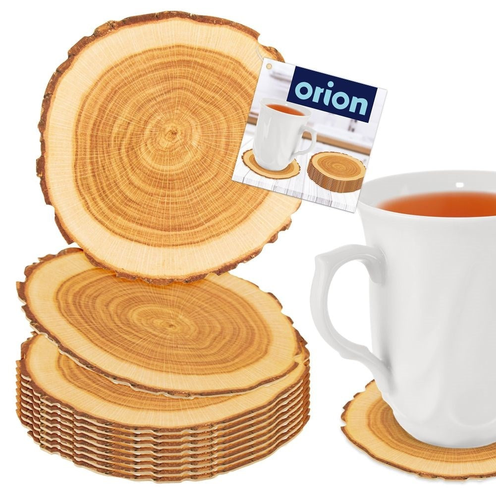 Ten coasters in wooden design - protect the table stylishly