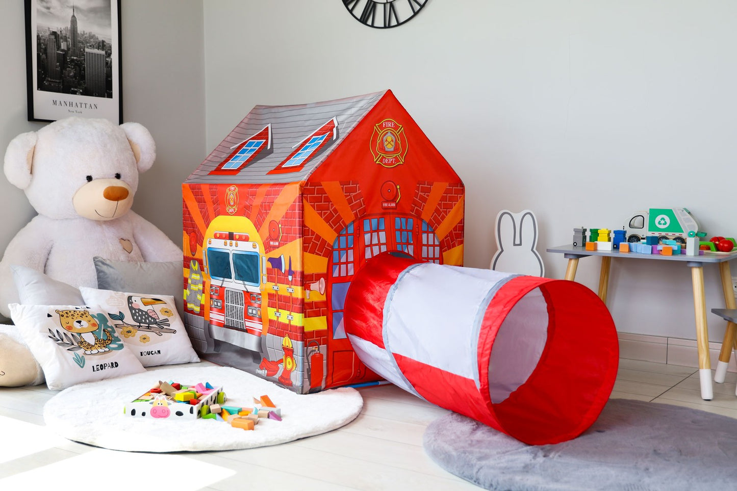 Tent with tunnel for children Fireman's house IPLAY playground
