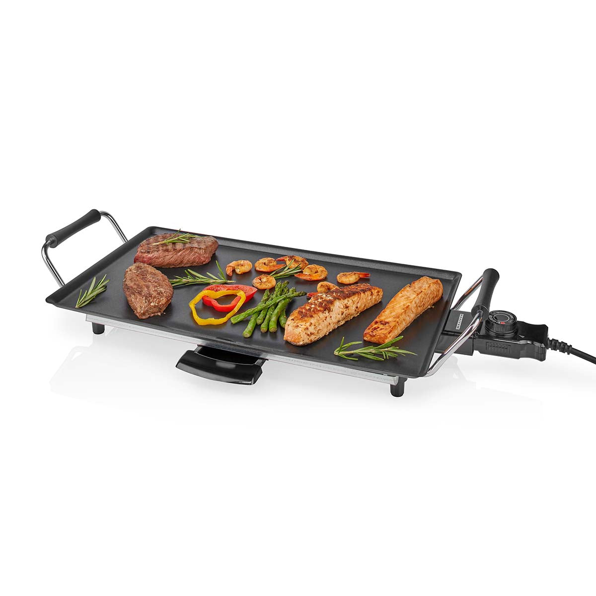 Teppanyaki Griddle, 2000W, Non-Stick, Adjustable Thermostat