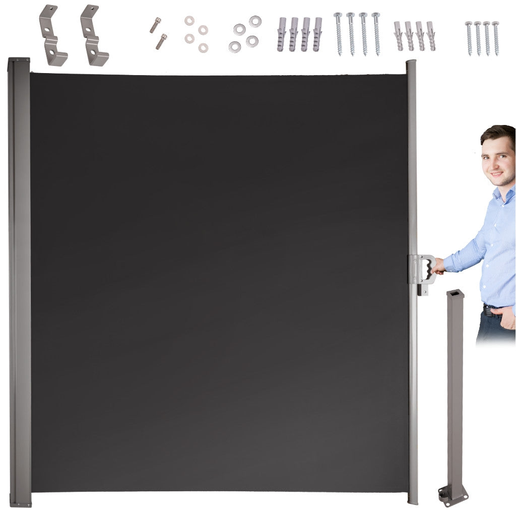 Terrace side screen awning retractable 200cm