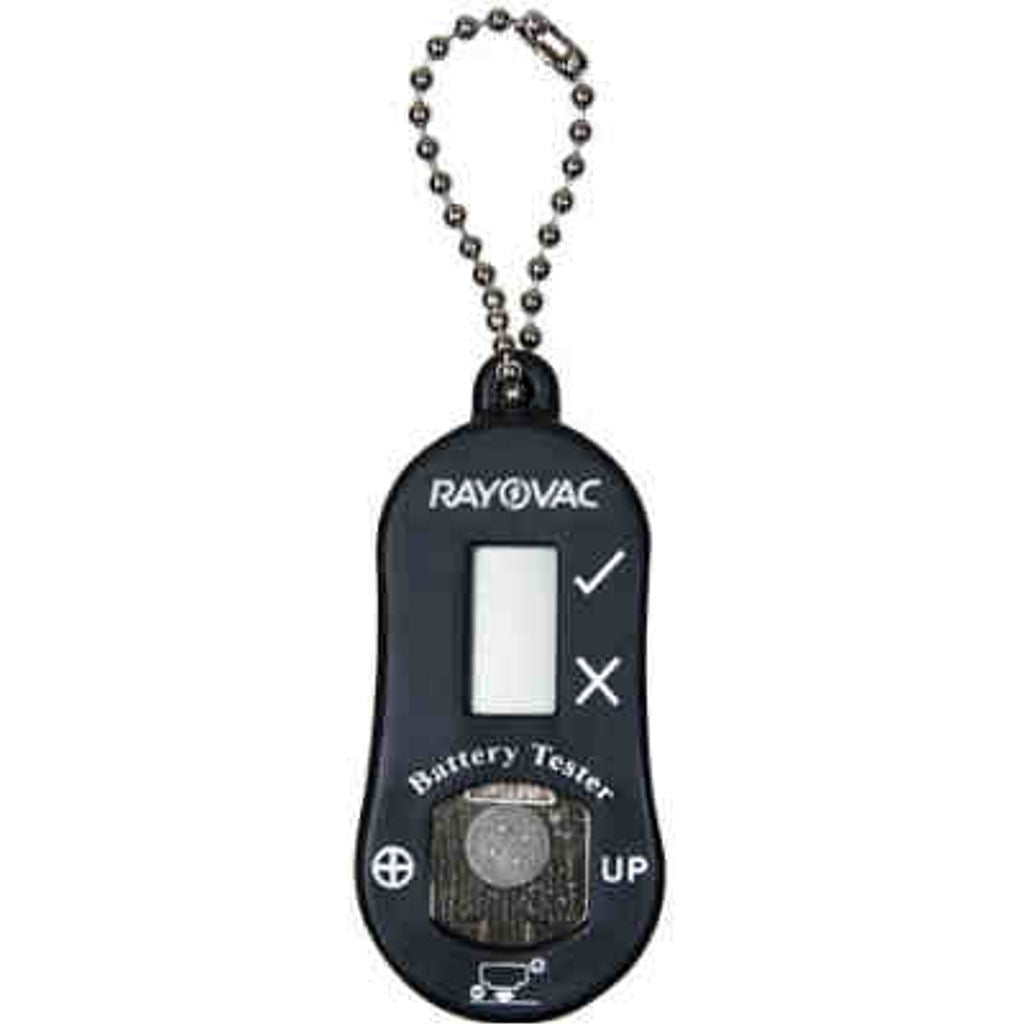 Tester with storage for hearing aid batteries - Rayovac